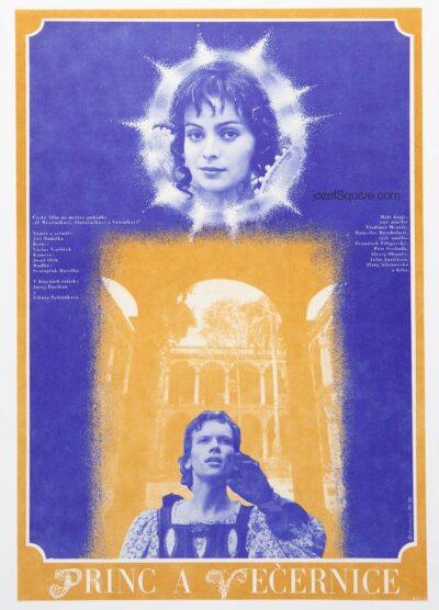 Movie Poster, The Prince and the Evening Star, Michal Hendrych, 1970s Cinema Art