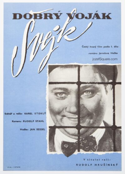 Movie Poster, The Good Soldier Schweik, Unknown Artist, 1950s Cinema Art