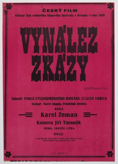 Typography Movie Poster, Invention for Destruction, Karel Zeman