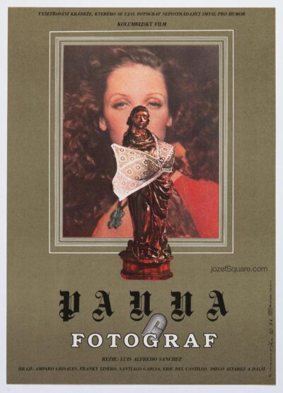 Movie Poster, Virgin and the Photographer, Dimitrij Kadrnozka, 1980s Graphic Design