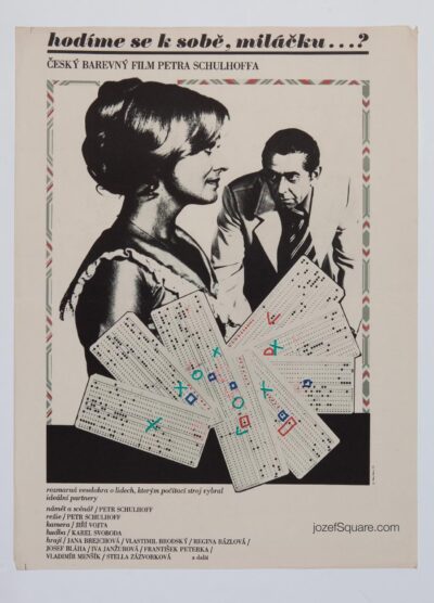 Movie Poster, Darling, Are We a Good Match, Libor Fara, 1970s Graphic Design