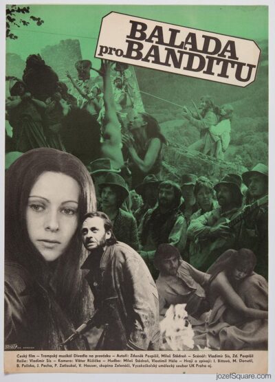 Movie Poster, Ballad for a Bandit, Unknown Artist, 1970s Cinema Art