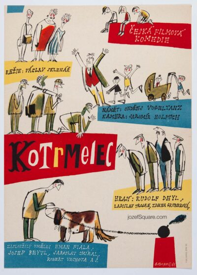 Movie Poster, The Somersault, Adolf Born, 1960s Cinema Art