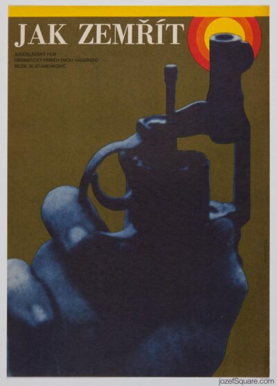 Movie Poster, How to Die, Alexej Jaros, 1970s Graphic Design