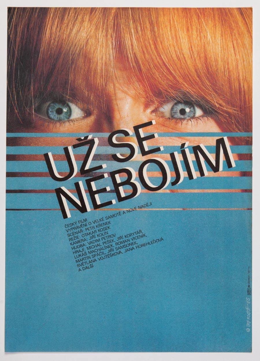 Movie Poster, I’m Not Afraid Any More, Alexej Jaros, 1980s Graphic Design