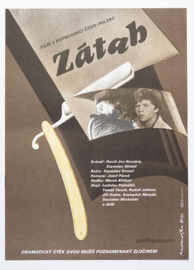 Movie Poster, The Raid, Dimitrij Kadrnozka, 1980s Cinema Art