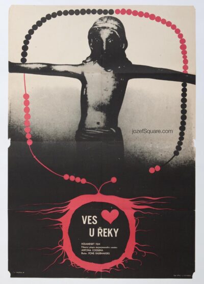 Movie Poster, The Village on the River, Josef Vyletal, 1960S Graphic Art