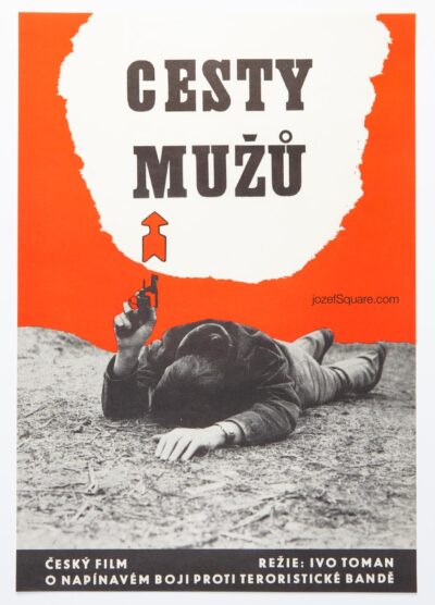 Movie Poster, The Roads of Men 3, Stanislava Pokorna, 1970s Graphic Design