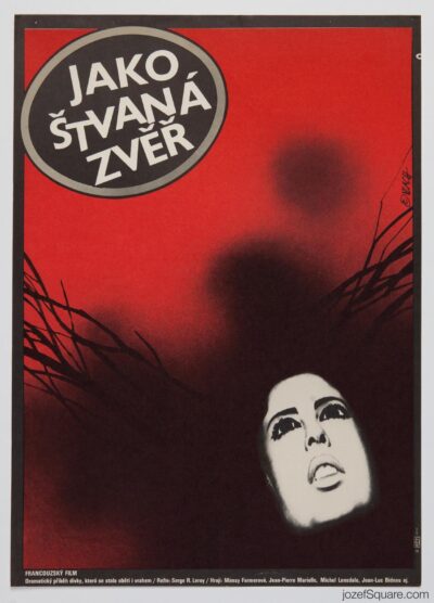 Movie Poster, The Track, Zdenek Vlach, 1980s Graphic Design