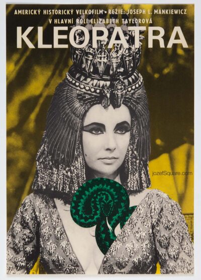 Movie Poster, Cleopatra, Jiri Hilmar, 1960s Graphic Design