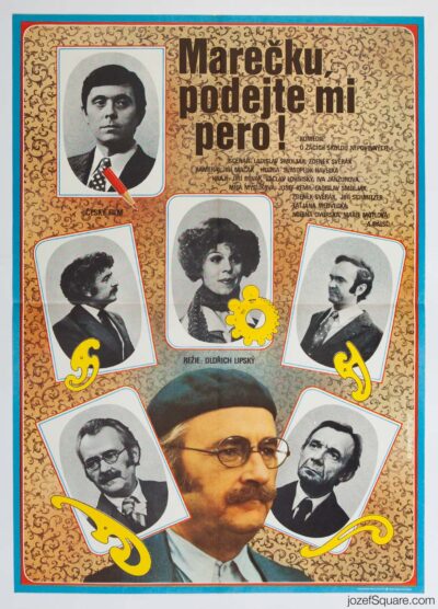 Movie Poster, Marecek, Pass Me the Pen, Alexej Jaros, 1970s Graphic Design
