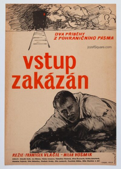 Movie Poster, No Entrance, Dimitrij Kadrnozka, 1960s Graphic Art