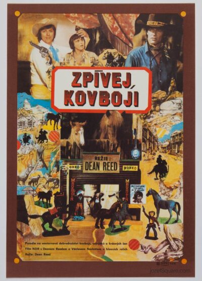 Movie Poster, Sing, Cowboy, Sing, Jan Antonin Pacak, 1980s Cinema Art