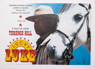 Western Movie Poster, Lucky Luke, Otto Matanelli, 1990s Cinema Art