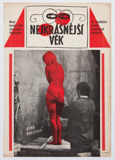 Movie Poster, The Best Age, Hana Brejchova, 1960s Graphic Art