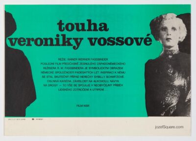 Movie Poster, Veronika Voss, Reiner Werner Fassbinder, Unknown Artist, 1980s Cinema Art