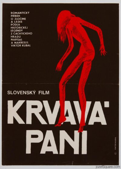Movie Poster, The Bloody Lady, Viktor Kubal, 1980s Graphic Design
