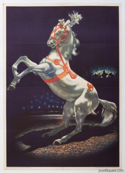 Circus Poster, Czechoslovak Circuses, Chmel, 1950s Graphic Art