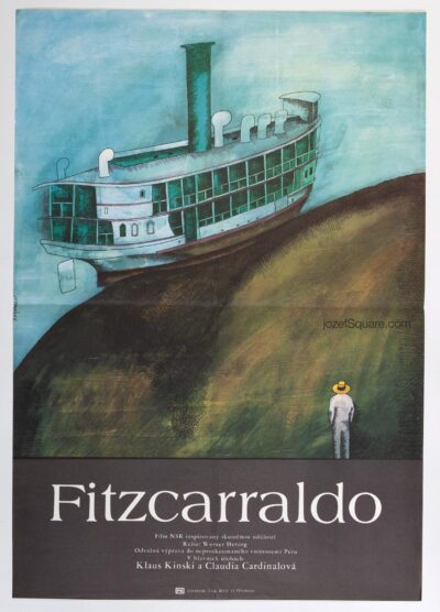 Movie Poster - Fitzcarraldo, Wrner Herzog, Jan Tomanek, 1980s Graphic Art