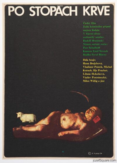 Surreal Movie Poster, On The Trail Of Blood, Josef Vyleťal, 1970s Art Posters