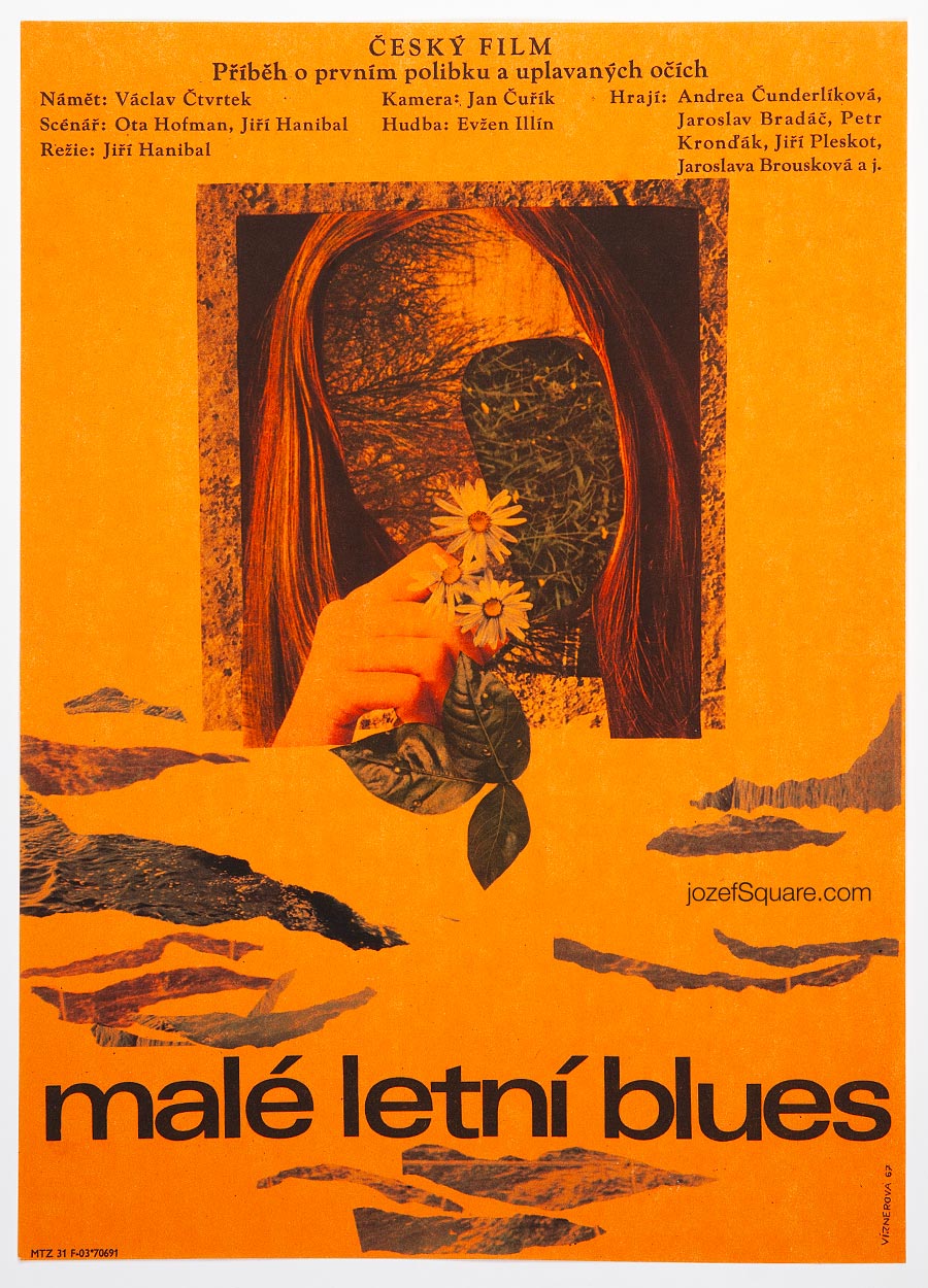 Movie Poster, Little Summer Blues, Tatiana Víznerová, 1960s Art Posters