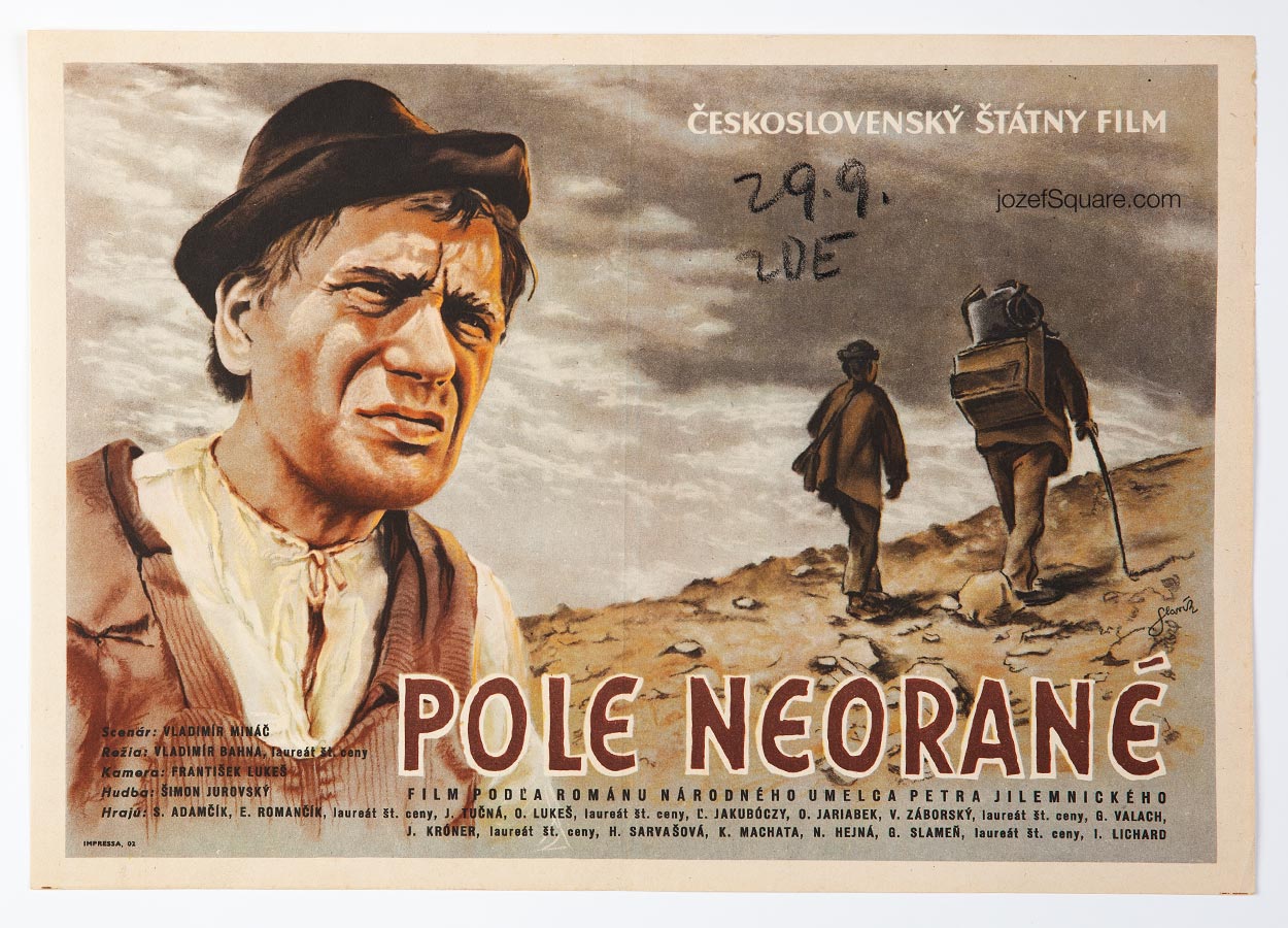 1950s Movie Poster, Untilled Field, Bohdan Slavík, 1953