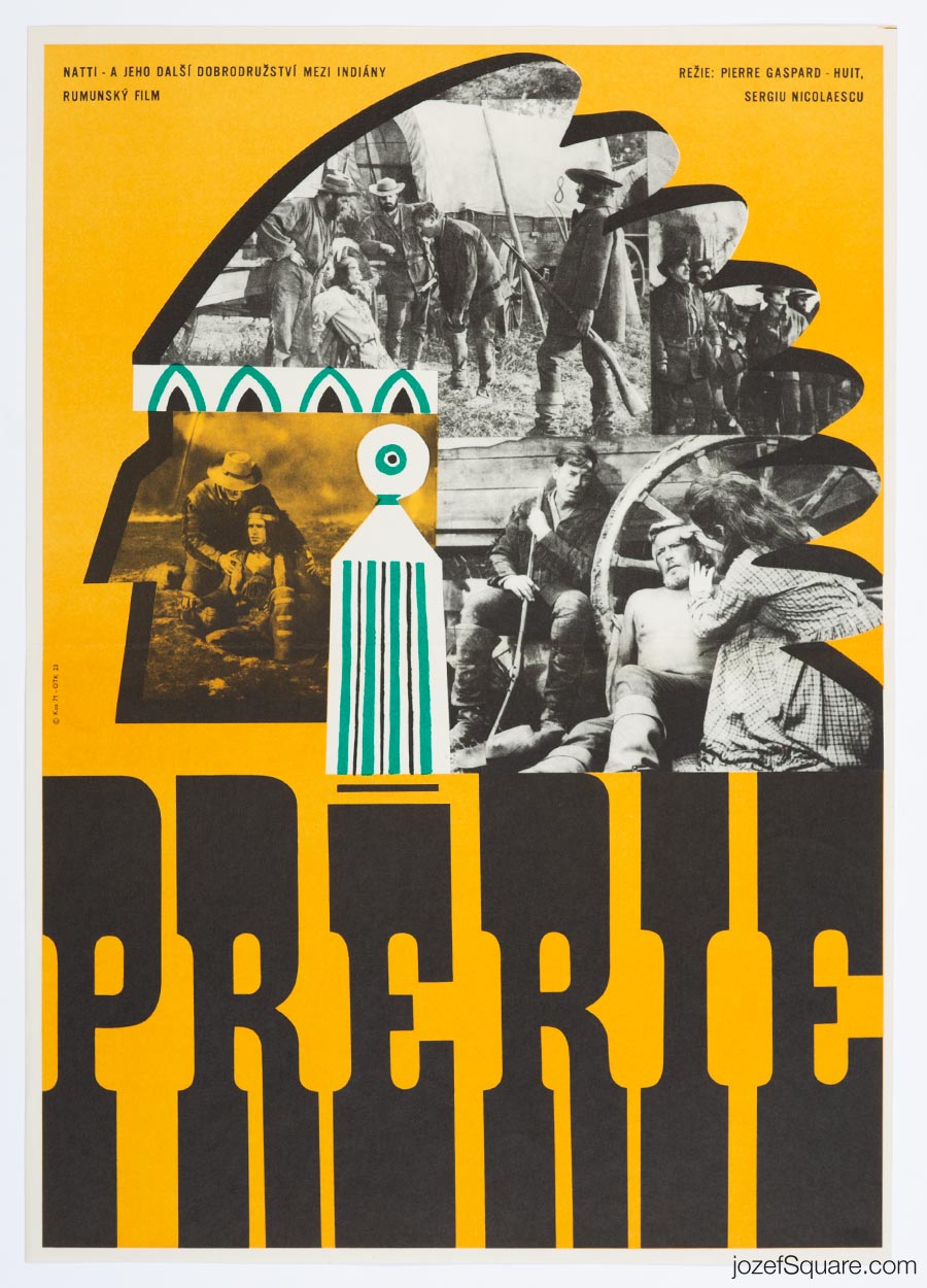 Western Movie Poster, The Prairie, Jana Kosmanová, 1971