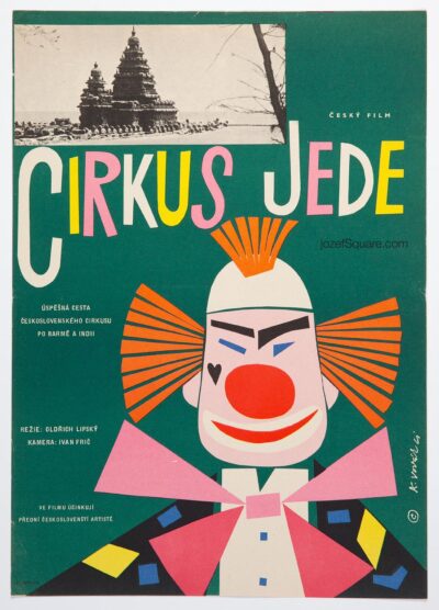 Children's Movie Poster, Circus is Here!, Karel Vodák, 1961