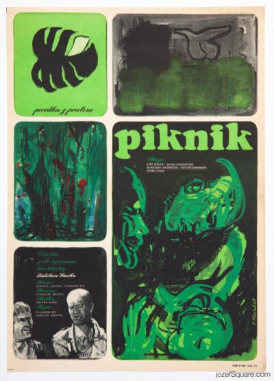 1960s Movie Poster, The Picnic, Miroslav Klomínek, 1967