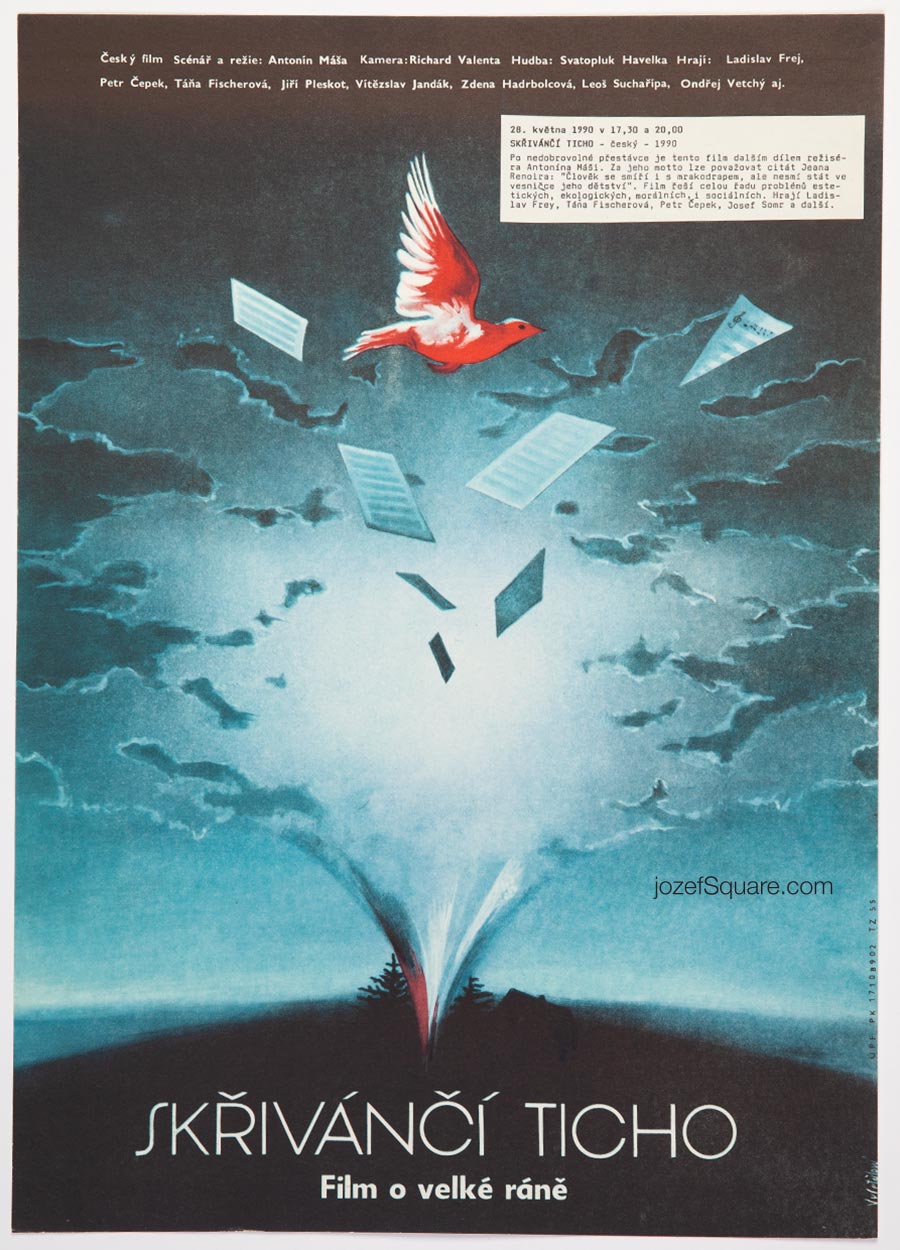 Surreal Movie Poster, Silence of the Larks, Olga Poláčková-Vyleťalová, 1989