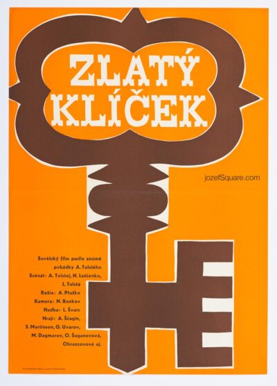 Minimalist Movie Poster, The Golden Key, Unknown Artist, 1961