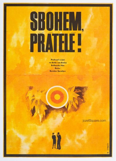 Minimalist Movie Poster, Farewell, Friends!, Zdeněk Vlach, 1970