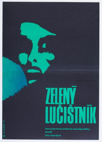 Minimalist Movie Poster, The Green Archer, Zdeněk Vlach, 1971